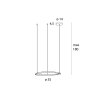 Nowoczesna lampa wisząca okrąg ring CAYENNE 60 cm P0661D Maxlight Brushed Black 